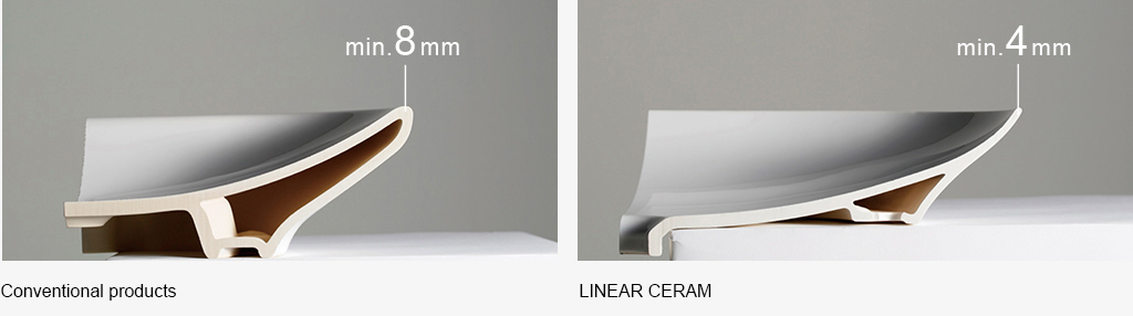 LINEARCERAM is approximately half the depth of a conventional basin